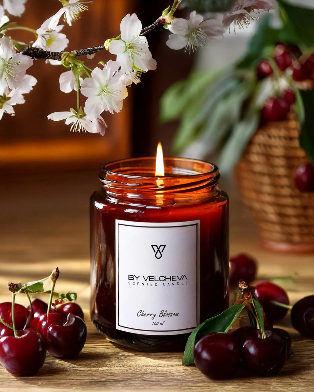 CHERRY BLOSSOM – świeca zapachowa Świece zapachowe  – By Velcheva