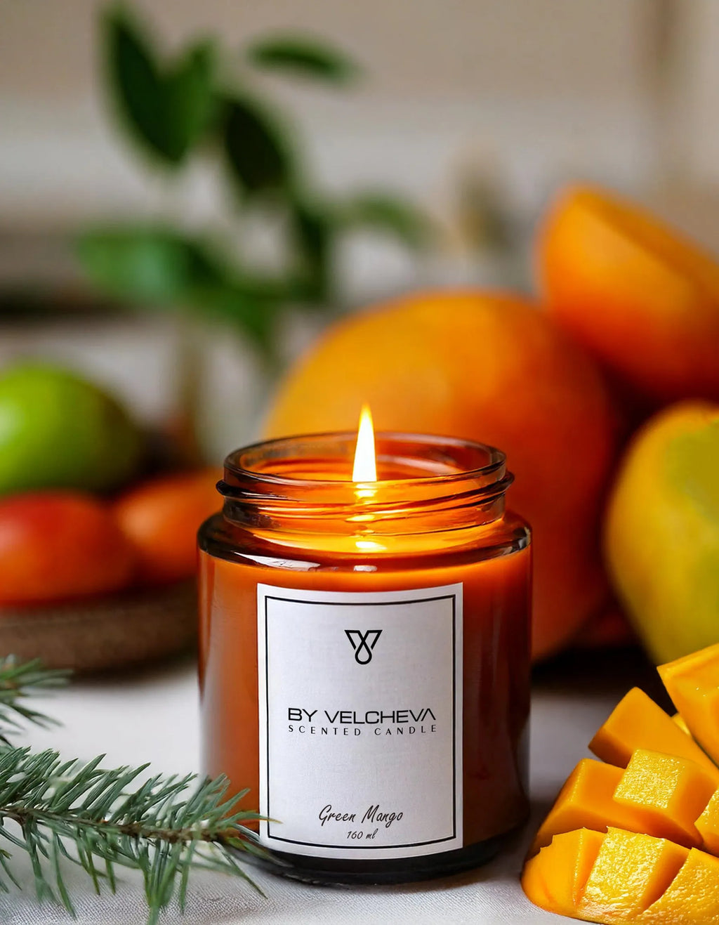 GREEN MANGO – świeca zapachowa Świece zapachowe  – By Velcheva